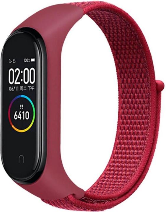 Produktbild Cover-Discount Xiaomi Mi Band - Nylon Armband Klettverschluss rot (Nylon)