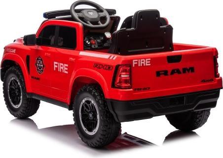 Actual product image Es-toys Kinderfahrzeug – Elektro Auto „Feuerwehr Dodge RAM“ 4 Motoren- 2,4Ghz Fernsteuerung, MP3 + Sir