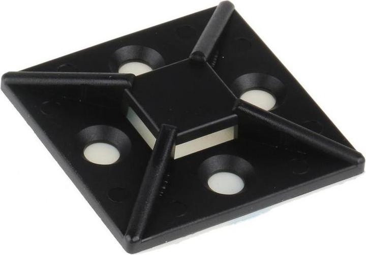Produktbild Rs Pro Sockel selbstklebend schwarz 38x38 mm (Kunststoffkabelbinder, 38 mm, 100 Stk.)