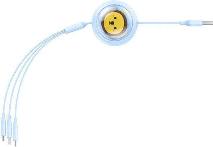 Productafbeelding Baseus USB-kabel 3-in-1 oplaadkabel USB naar USB-C, USB-M, Lightning 3,5A, 1,1m (blauw) (1.10 m)