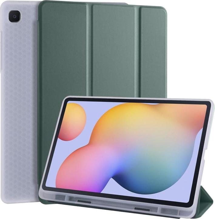 Produktbild König Design Schutz Tablet Hülle für Samsung Galaxy Tab S6 Lite Case Cover Tasche Etuis Grün (Galaxy Tab S6 Lite)