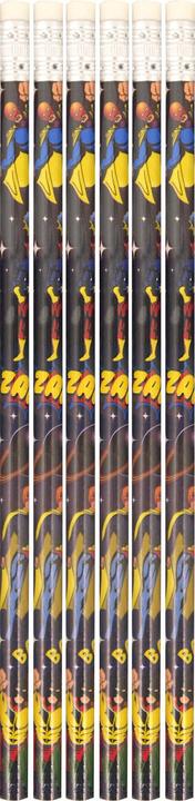 Produktbild Superhero Characters Bleistift mit Radiergummi (6er Pack) (6 x)