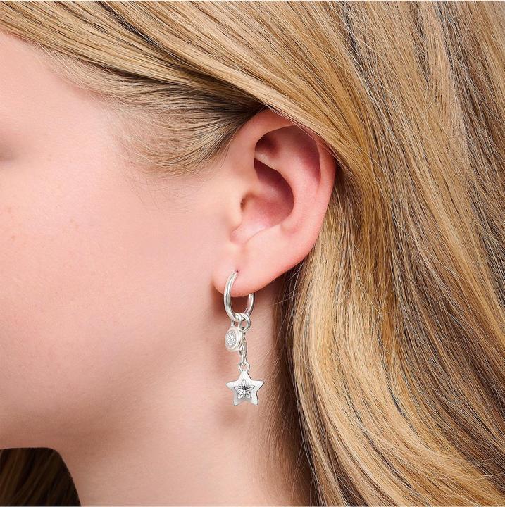 Actual product image Thomas Sabo Charm Pendant Star with White Stones and White Cold Enamel Silver (925 silver, Enamel)