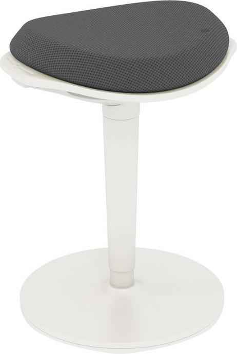 Actual product image Swisshandel24 Pendulum stool, ergonomic, height-adjustable, up to 120 kg, 42.5x35.5x56.5-71.5 cm, grey