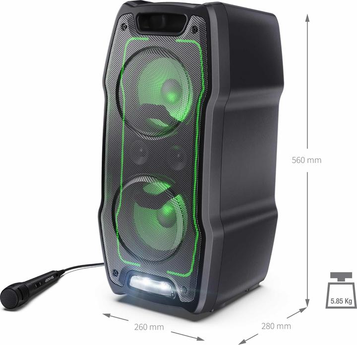 Actual product image Sharp PS-931 Party speaker (13 h, Electrical connection, Rechargeable battery operated)