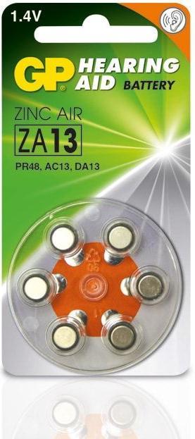 Immagine prodotto GP Batteries Pila a bottone GP ZA13, 1,4V, 6 pezzi. (6 pz., PR48, 290 mAh)