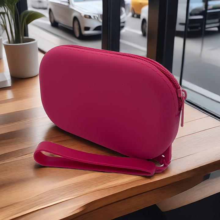 Only-Bags.Store Ovale Silikontasche zur Aufbewahrung von kleinen Gegenständen wie Münzen, Bankkarten, Kopfhörern (1 l)