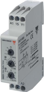 Immagine prodotto Carlo Gavazzi Relè a tempo stella/triangolo, 1CO, tensione 24-250V AC/DC, campo di impostazione: stella 0,1-600s