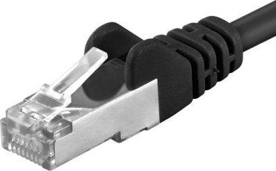 Actual product image PremiumCord Patch cable S-FTP Cat6a cerna networking cable Black SF/UTP (S-FTP) (SF/UTP, CAT6a, 10 m)