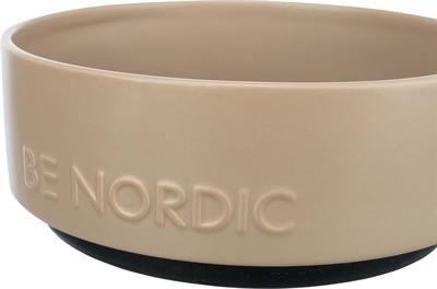 Productafbeelding Trixie Be Nordic Voerbak Hond Keramiek/ Rubber Taupe (1.20 l)