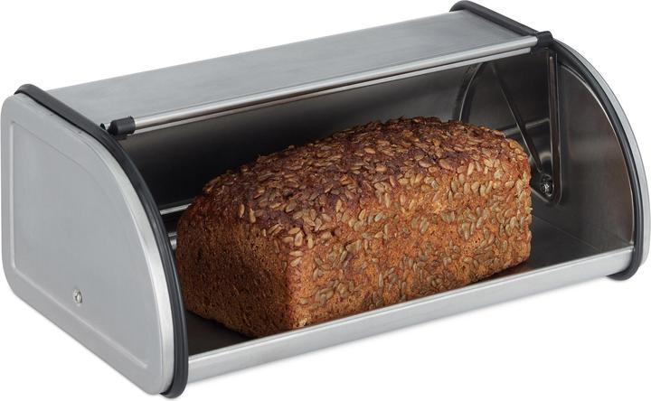 Relaxdays Boîte pour pain et viennoiserie, en inox