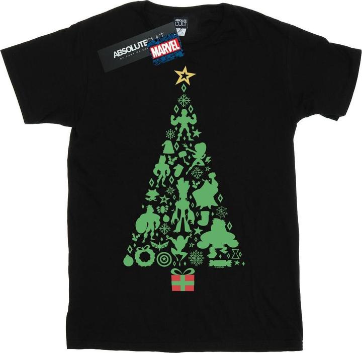 Actual product image Mens Avengers Christmas Tree T-Shirt (4XL)