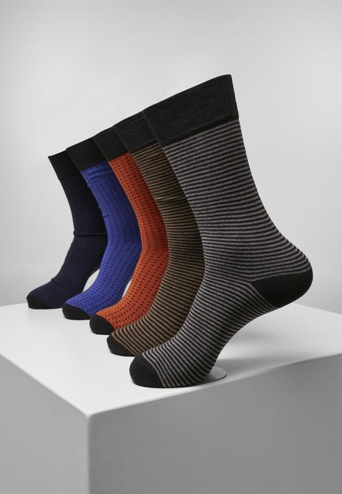 Produktbild Urban Classics Stripes and Dots Socks 5-Pack (5er Pack, 35 - 38)