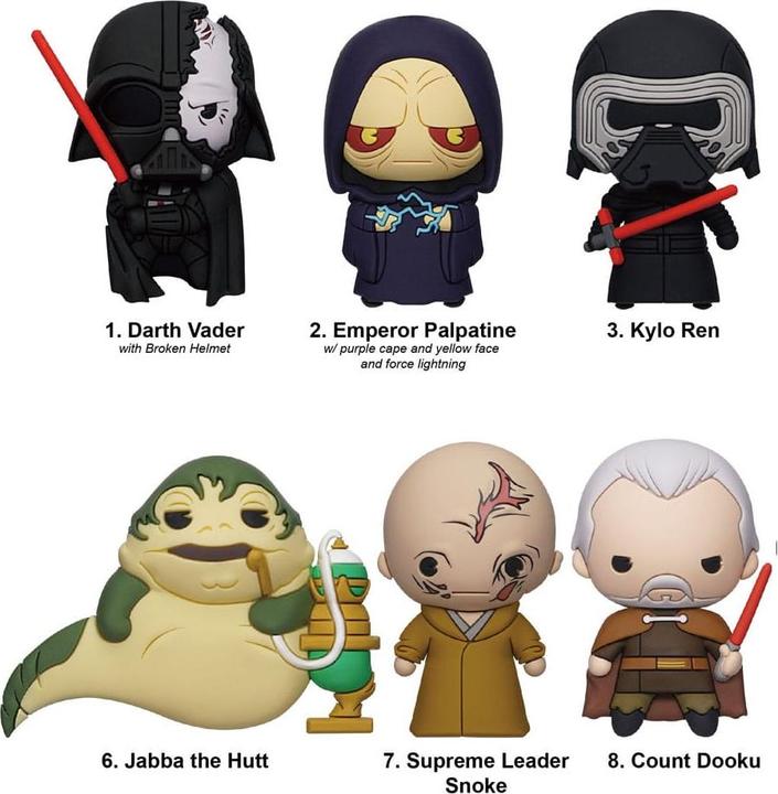 Actual product image Monogram Int. Star Wars PVC bag tags Year of the Dark Side Series 1 Display (24)
