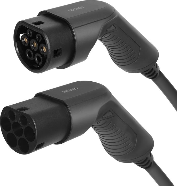 Produktbild Deltaco EV-Ladekabel, E-Auto & Hybrid, Typ2 auf Typ2, 32 A, 7,6 kW, 1-phasig (Typ 2, 7.60 kW, 32 A, 10 m)
