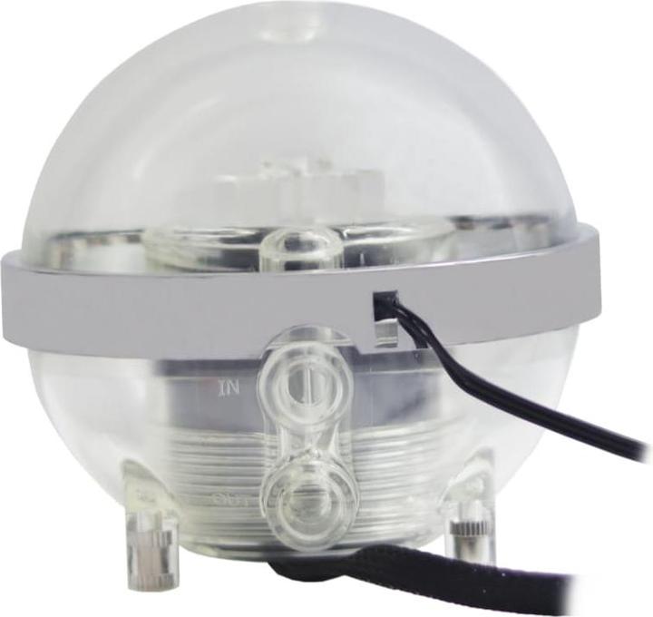 Actual product image Alphacool PUM Iceball Adressable RGB - Acrylic (incl. D5 VPP655 PWM)