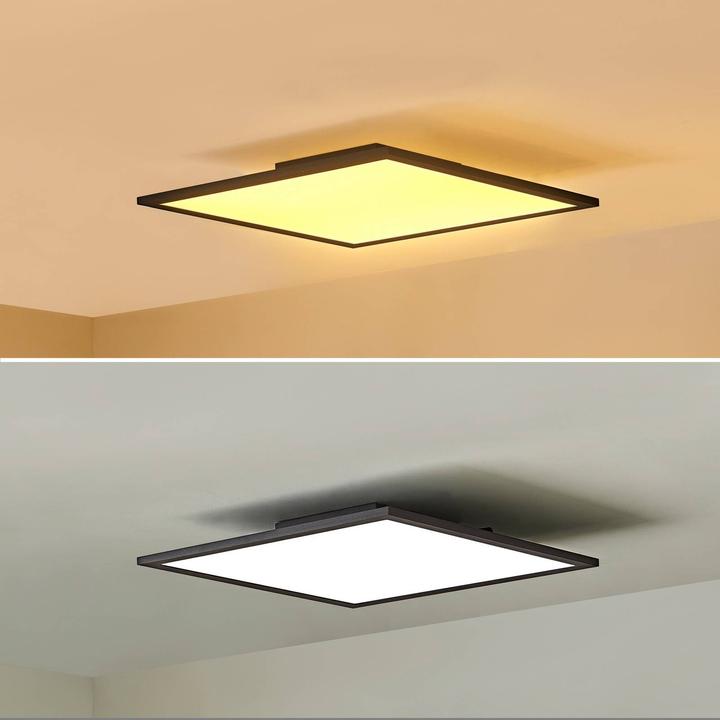 Image du produit Lindby Panneau LED Lamin carré noir 39,5 cm (1900 lm)