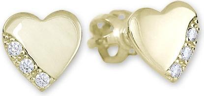 Brilio Gold earrings Hearts with crystals 239 001 01071