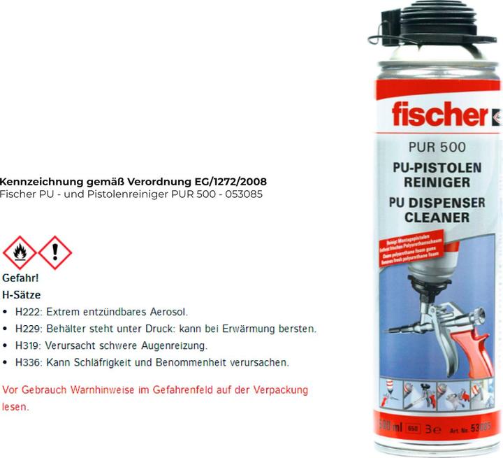 Actual product image Fischer PUPR500 Gun cleaner 500ml (500 ml)