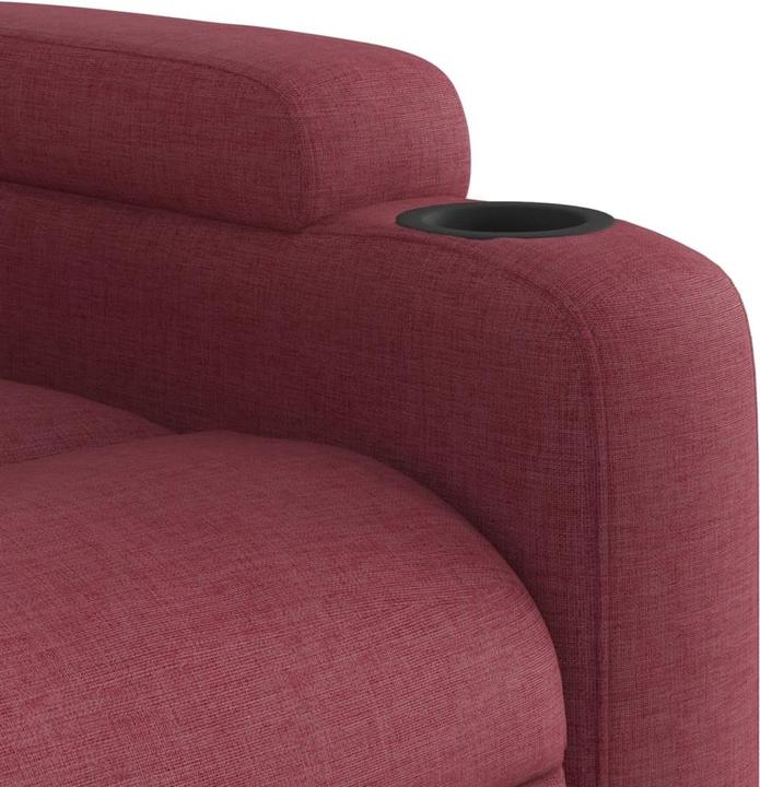 Actual product image VidaXL Massage chair wine red fabric,Colour: Wine red,Material: Fabric