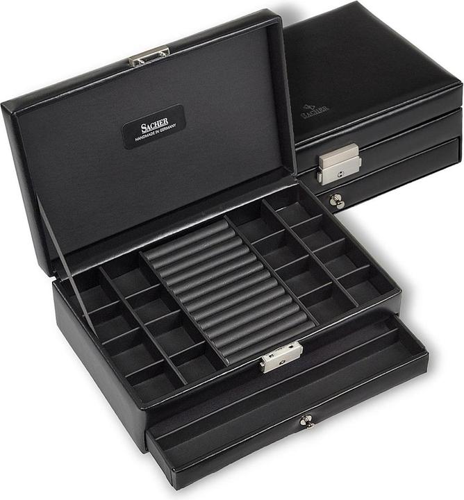 Immagine prodotto Sacher 2040.0104N04 - Anello e astuccio da collezione nero esclusivo in pelle nera