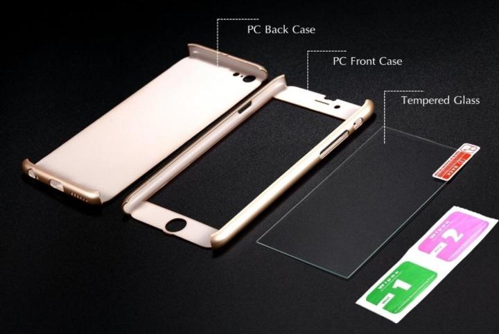 Productafbeelding Floveme 360 graden kogelvrij glas case iPhone 6/6S all-round bescherming (1 Stuk, Apple iPhone 6s)