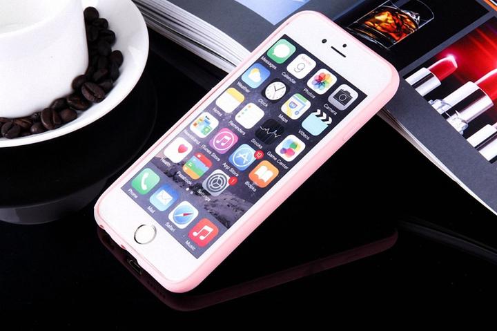 Produktbild König Design Apple iPhone 8 Plus Handy Hülle Mandala Case Schutz Motiv Federn Totenkopf Rosa (Apple iPhone 8 Plus)