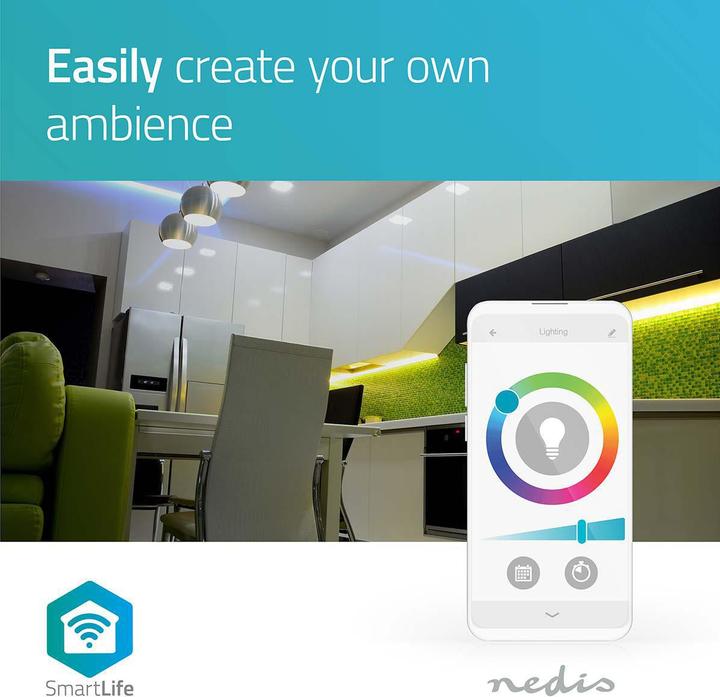 Immagine prodotto Nedis Smartlife a colori (Bianco caldo, Rosso, Bianco freddo, Verde, 500 cm, Interno)