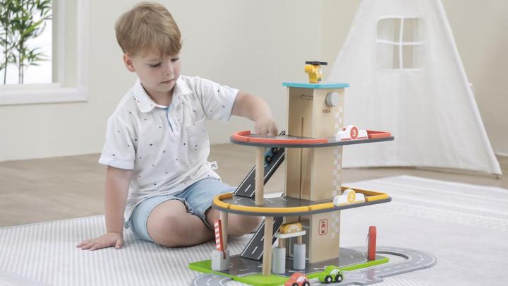 Image du produit Viga Toys Parking avec station-service