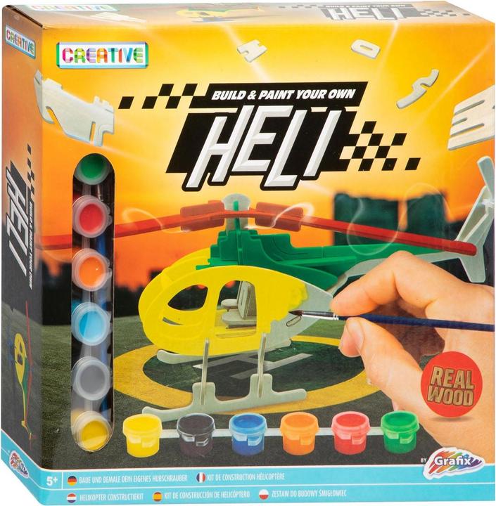 Immagine prodotto Grafix Set di costruzioni e pittura in legno - Elicottero