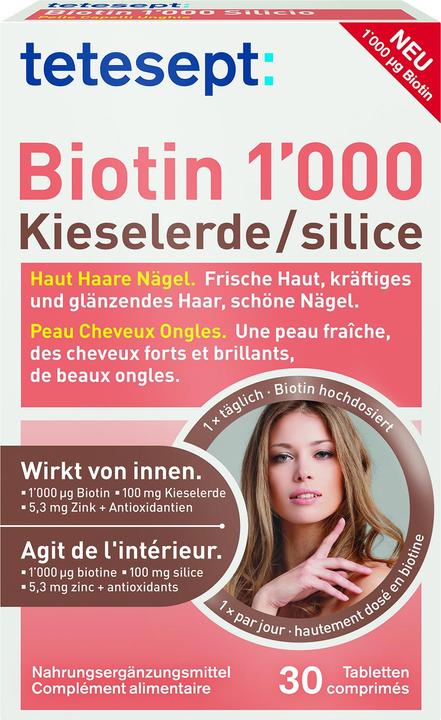 Tetesept Biotin 1000 Kieselerde (32 Stück, Tabletten, 56 g)