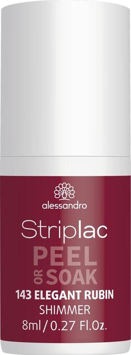 Produktbild Alessandro Striplac Peel or Soak (143 Elegant Rubin, Abziehbarer Nagellack)