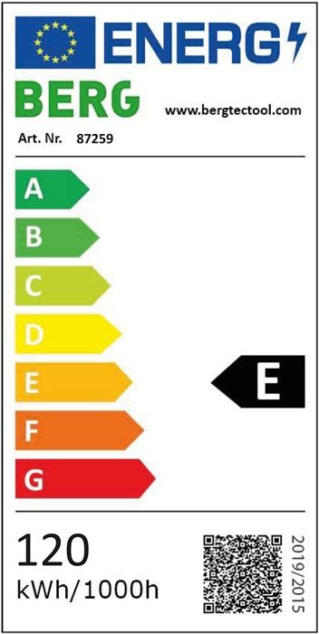 Label énergétique Berg PROJECTUER À LED BCL 360° STAR LED 120 TS 30 (230V-UE) - IP65 (12000 lm)