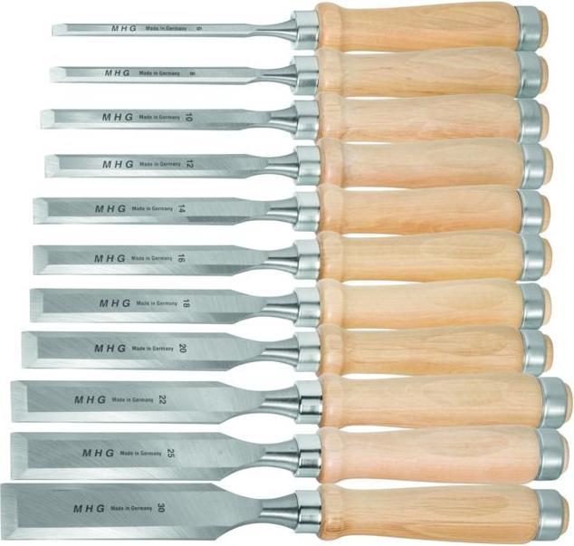 Actual product image MHG Chisel set with wooden handle, number of chisels: 11