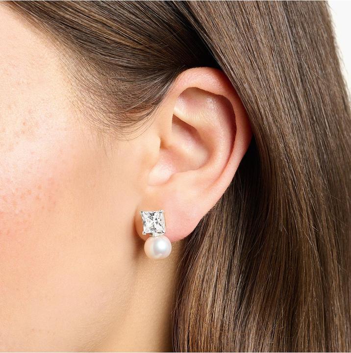 Actual product image Thomas Sabo Stud earrings cubic zirconia with pearl (925 silver)