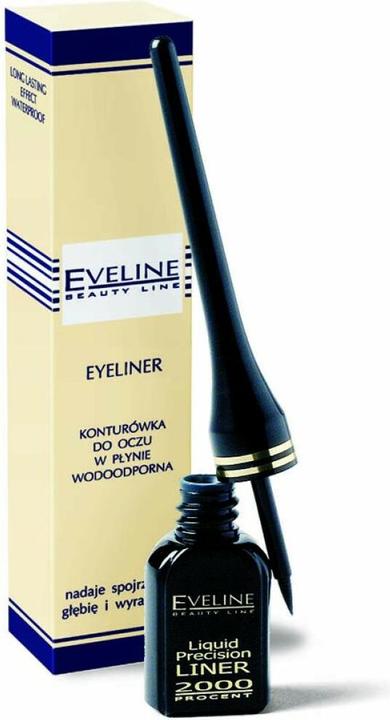 Image du produit Eveline Cosmetics Liquid Precision 2000 Percent Liquid Eyeliner4 ml (Noir)
