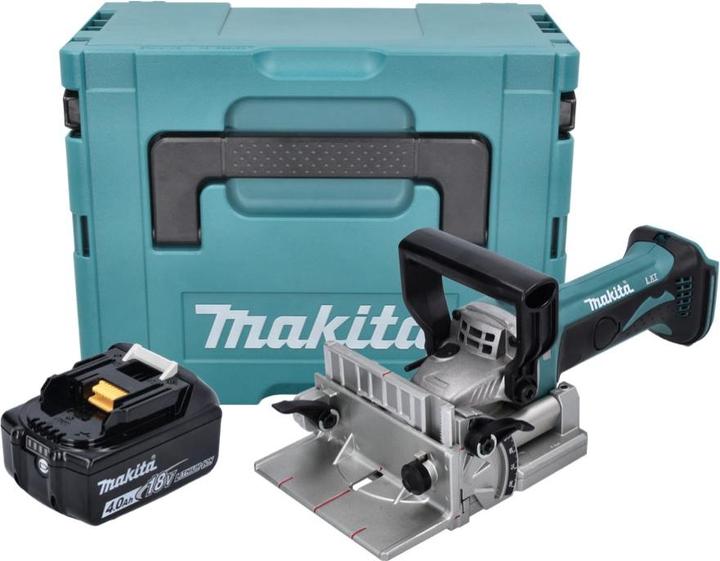 Produktbild Makita DPJ 180 M1J Akku Nutfräse 18 V 100 mm + 1x Akku 4,0 Ah + Makpac - ohne Ladegerät