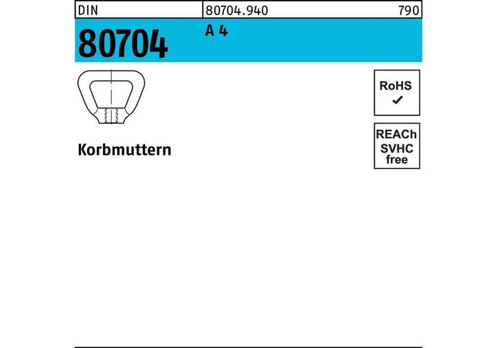 Produktbild Korbmutter DIN 80704 M 20 A 4