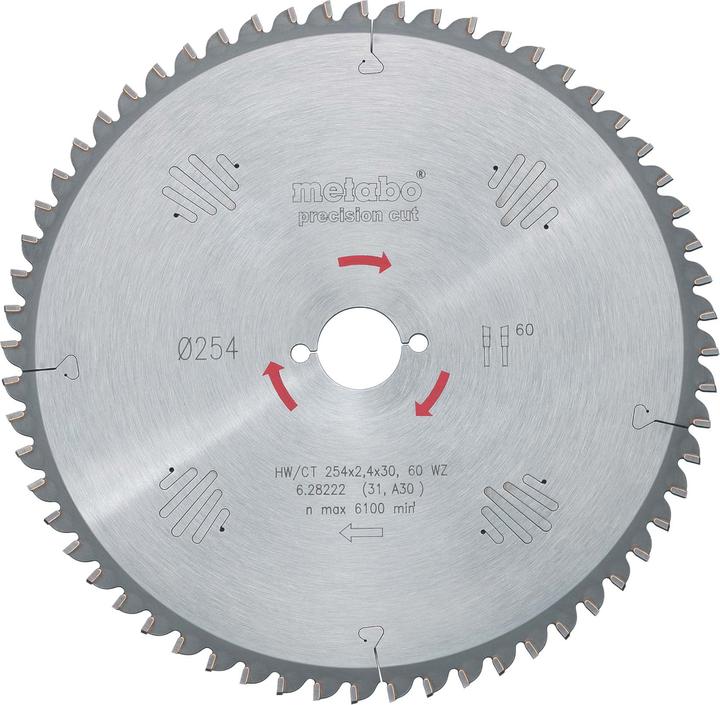 Actual product image Metabo Circular saw blade 60x20 x6