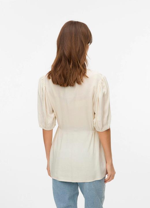 Actual product image Mamalicious Normal geschnitten Mandarin Kragen Elastische Bündchen Ballonärmel Top Bluse (M)