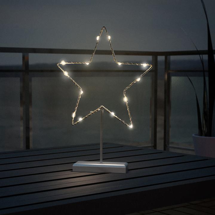 Actual product image Mojawo LED Metal Star with Stand 15 LED's