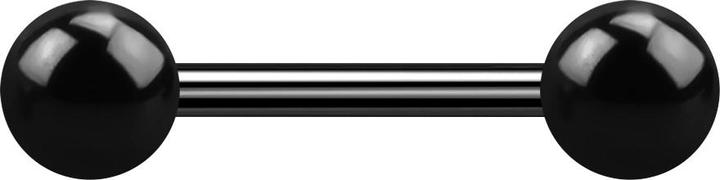 Immagine prodotto Star Piercing Barbell nero con due palline (senza ottone, Acciaio chirurgico 316L)
