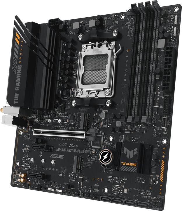 Produktbild ASUS TUF GAMING A620M-PLUS WIFI (AM5, AMD A620, mATX)