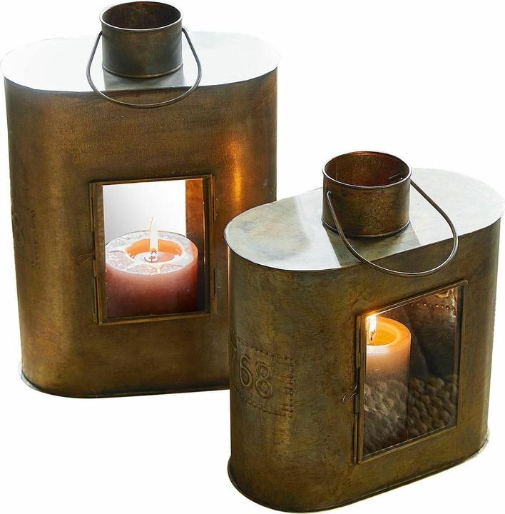 Image du produit Loberon Lanterne 2 pièces Gemaingoutte laiton antique (2 x)