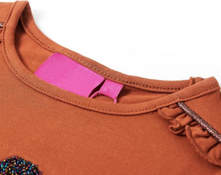 Produktbild VidaXL Kinder-Langarmshirt Cognac 104,Material: 95 % Baumwolle. 5 (104)