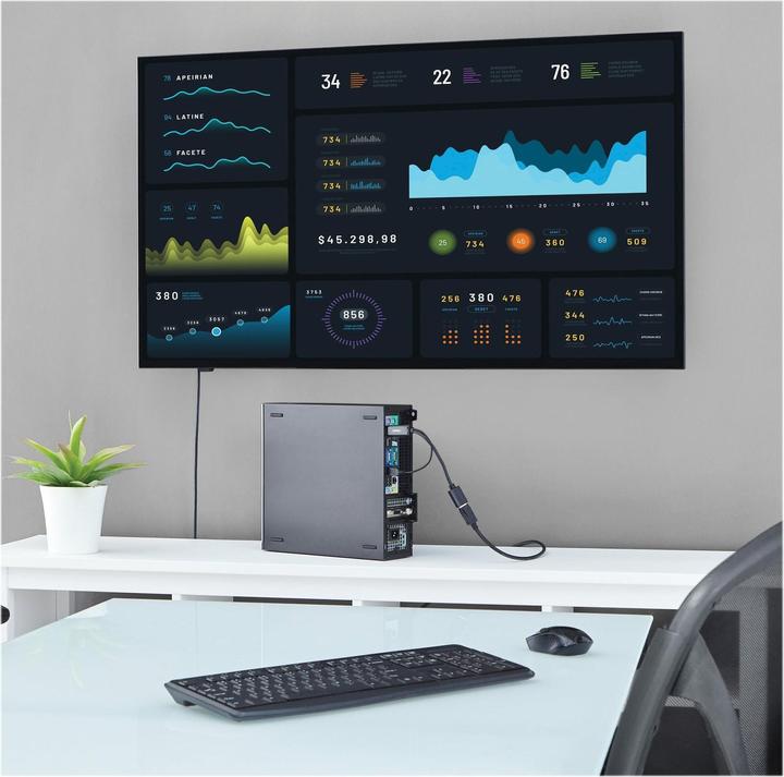 Produktbild StarTech HDMI TO DP 1.2 ADAPTER - 4K (HDMI, USB, 25.50 cm)