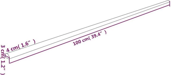 Immagine prodotto VidaXL Kantenschoner Gelb & Schwarz 4x3x100 cm PU,Farbe: Gelb und