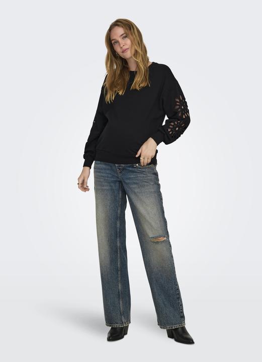 Produktbild Only Maternity Normal geschnitten Rundhals Maternity Tief angesetzte Schulter Sweatshirt Sweatshirt (XL)
