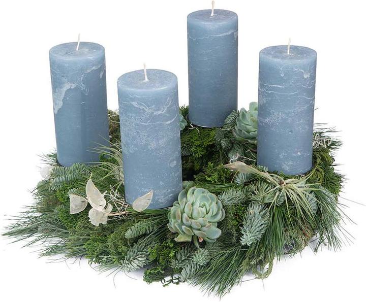 Immagine prodotto VEG and the City Corona d'Avvento blu con Echeveria (50 cm)