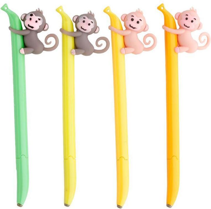 Produktbild Puckator Affe Banane feine Spitze Kugelschreiber Kuli (Schwarz)